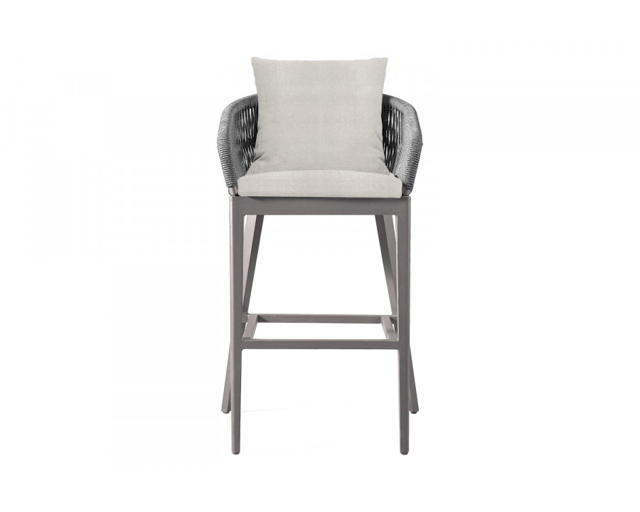 Harbour Hamilton Counter Stool - Aluminum Taupe, Riviera Ivory