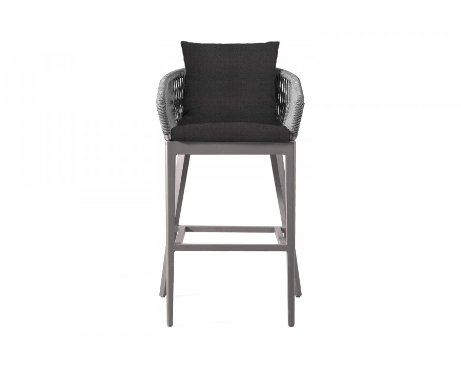 Harbour Hamilton Counter Stool - Aluminum Taupe, Riviera Slate