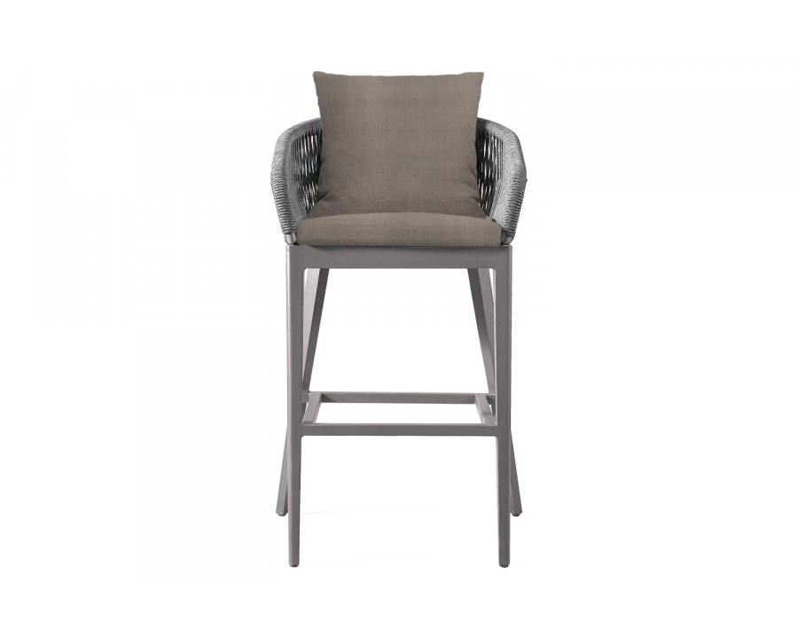 Harbour Hamilton Counter Stool - Aluminum Taupe, Riviera Stone