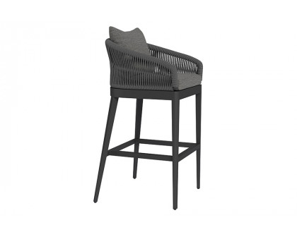 Harbour Hamilton Bar Stool - Aluminum Asteroid, Lisos Grafito