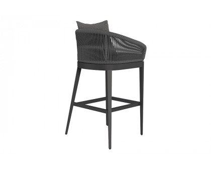 Harbour Hamilton Bar Stool - Aluminum Asteroid, Lisos Grafito