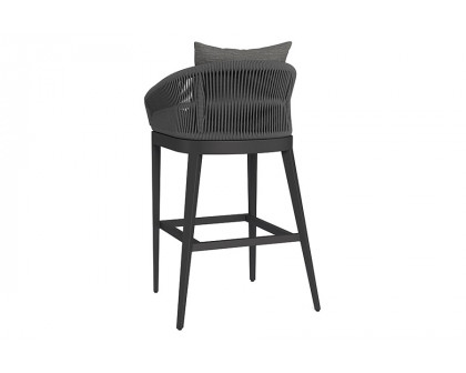 Harbour Hamilton Bar Stool - Aluminum Asteroid, Lisos Grafito