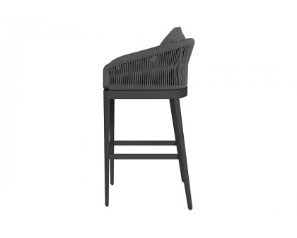 Harbour Hamilton Bar Stool - Aluminum Asteroid, Lisos Grafito