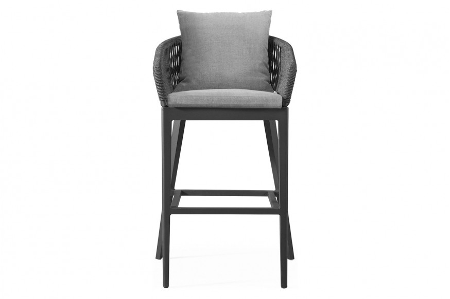 Harbour™ Hamilton Bar Stool - Aluminum Asteroid, Cast Slate