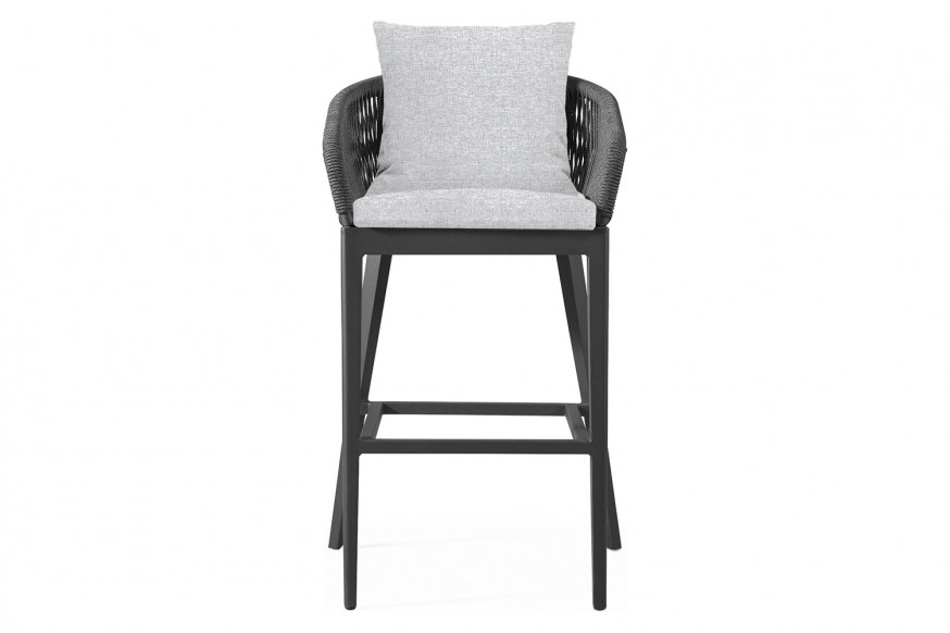 Harbour™ Hamilton Bar Stool - Aluminum Asteroid, Copacabana Sand