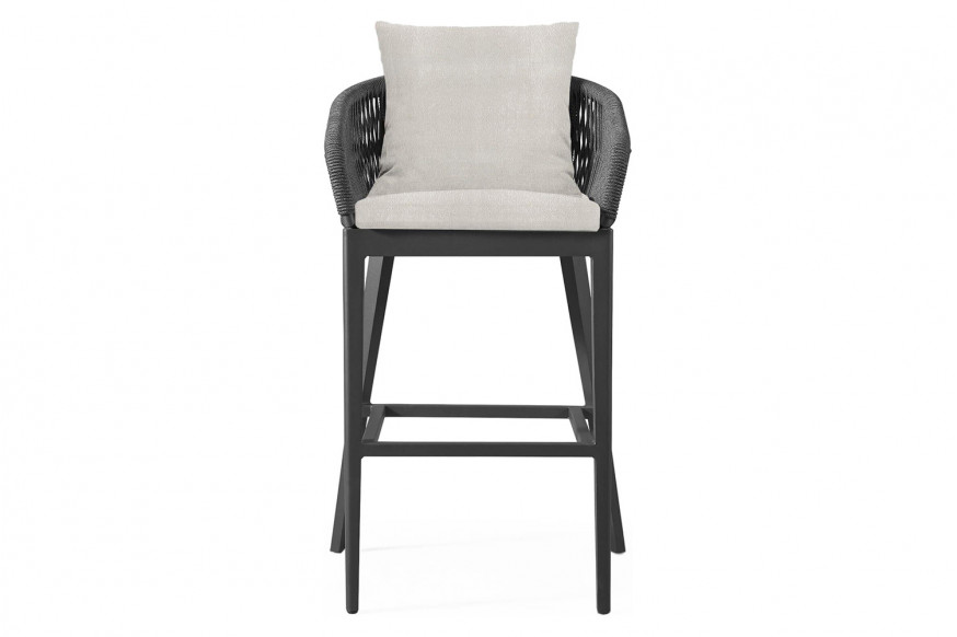 Harbour™ Hamilton Bar Stool - Aluminum Asteroid, Riviera Ivory