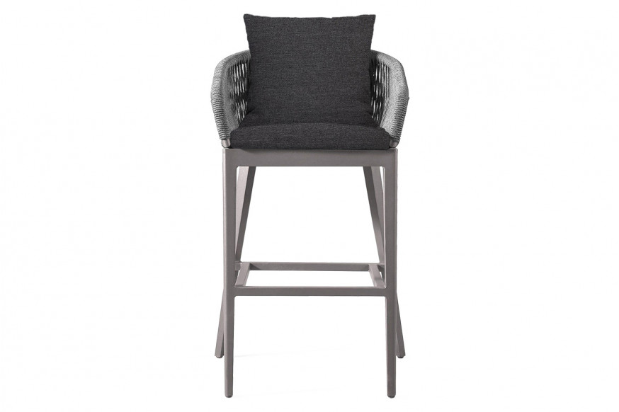 Harbour™ Hamilton Bar Stool - Aluminum Taupe, Lisos Grafito