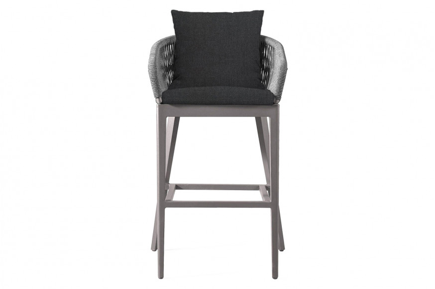 Harbour™ Hamilton Bar Stool - Aluminum Taupe, Panama Grafito