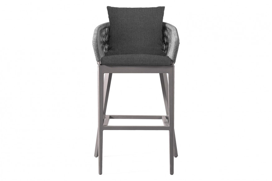 Harbour™ Hamilton Bar Stool - Aluminum Taupe, Siesta Slate