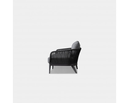 Harbour Hamilton 3 Seat Sofa - Aluminum Asteroid, Siesta Indigo, Rope Dark Gray