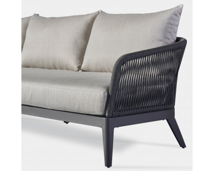 Harbour Hamilton 3 Seat Sofa - Aluminum Asteroid, Siesta Indigo, Rope Dark Gray