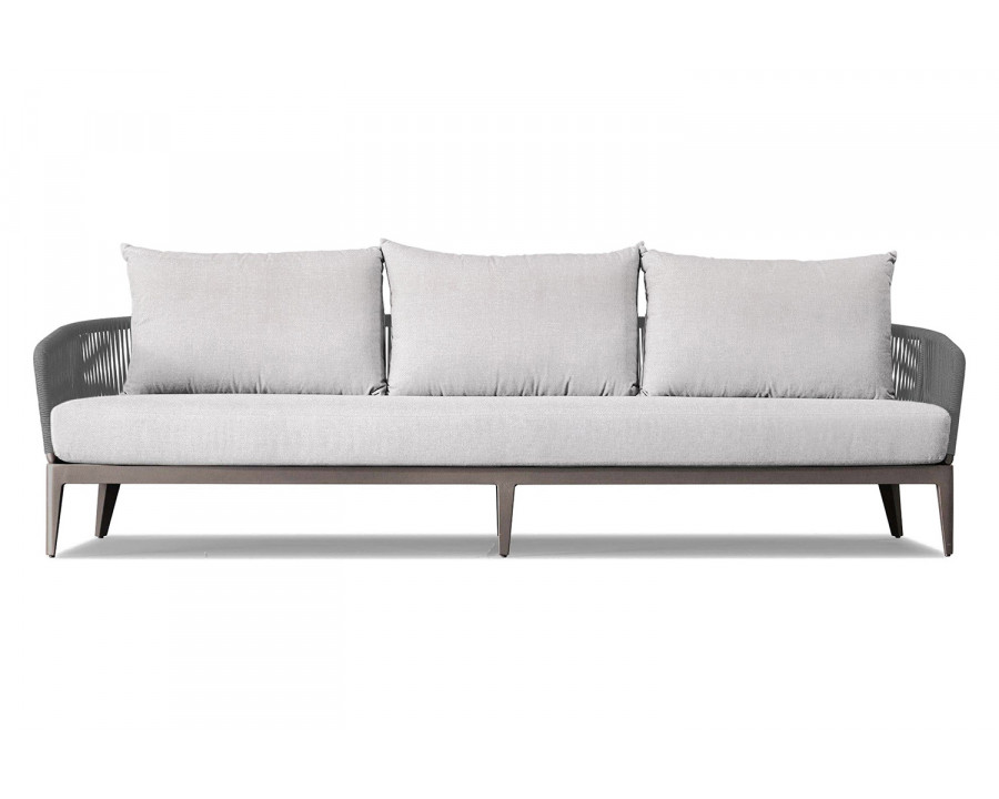 Harbour Hamilton 3 Seat Sofa - Aluminum Taupe, Panama Blanco