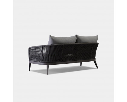 Harbour Hamilton 2 Seat Sofa - Aluminum Asteroid, Siesta Indigo, Rope Dark Gray