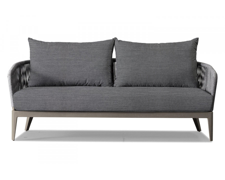 Harbour Hamilton 2 Seat Sofa - Aluminum Taupe, Lisos Piedra