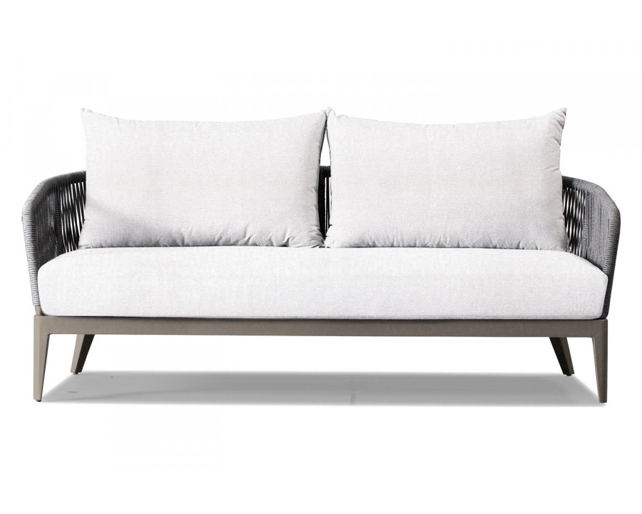 Harbour Hamilton 2 Seat Sofa - Aluminum Taupe, Panama Blanco