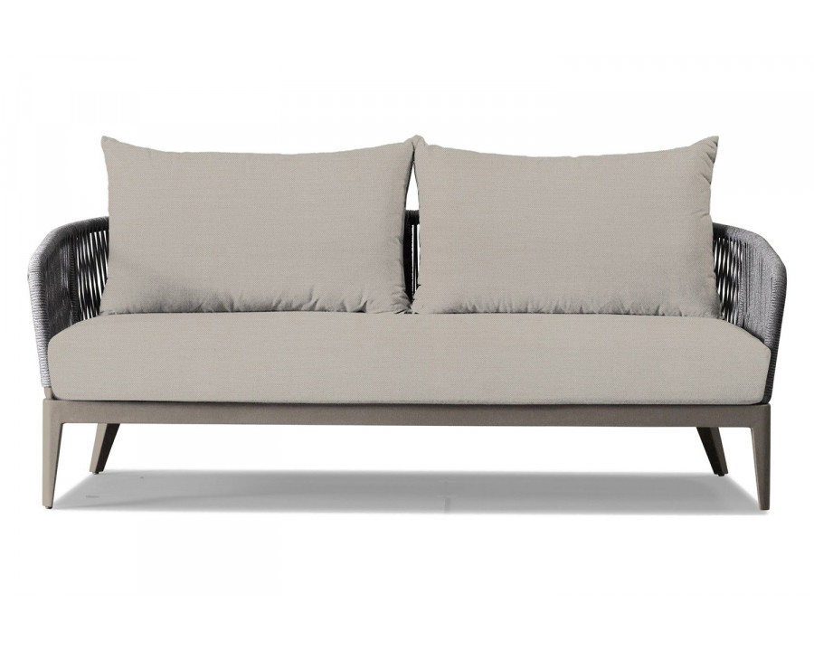 Harbour Hamilton 2 Seat Sofa - Aluminum Taupe, Panama Marble