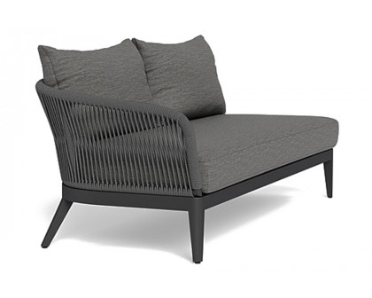 Harbour Hamilton 2 Seat 1 Arm Left - Aluminum Asteroid, Riviera Slate