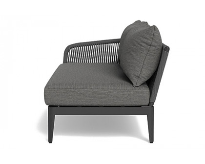 Harbour Hamilton 2 Seat 1 Arm Left - Aluminum Asteroid, Riviera Slate