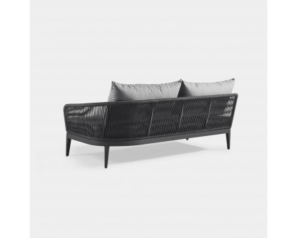 Harbour Hamilton 2 Seat 1 Arm Right - Aluminum Asteroid, Siesta Indigo, Rope Dark Gray