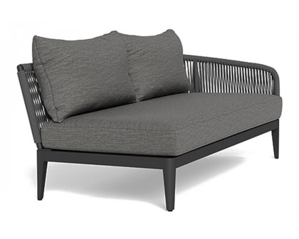 Harbour Hamilton 2 Seat 1 Arm Right - Aluminum Taupe, Copacabana Midnight