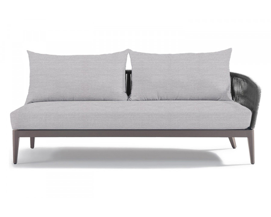 Harbour Hamilton 2 Seat 1 Arm Right - Aluminum Taupe, Panama Cloud