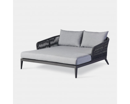 Harbour Hamilton Daybed - Aluminum Asteroid, Siesta Indigo, Rope Dark Gray