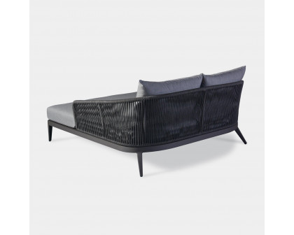 Harbour Hamilton Daybed - Aluminum Asteroid, Siesta Indigo, Rope Dark Gray