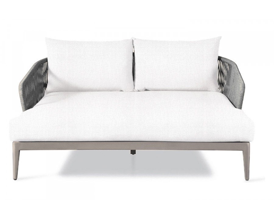 Harbour Hamilton Daybed - Aluminum Taupe, Panama Blanco