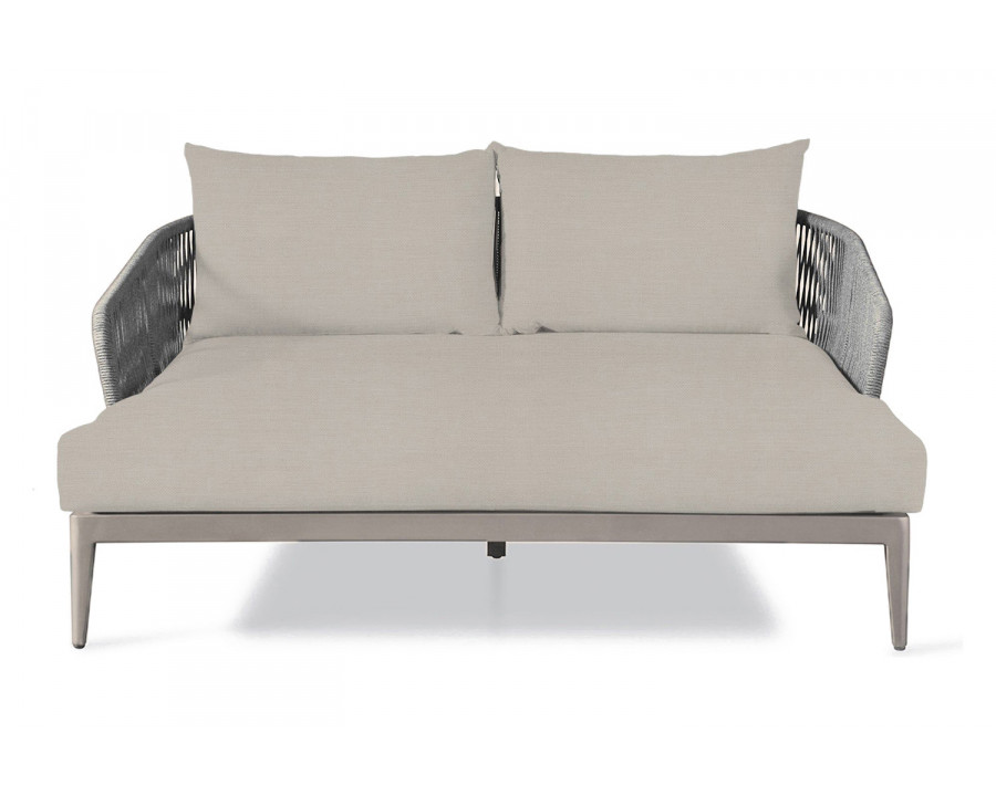 Harbour Hamilton Daybed - Aluminum Taupe, Panama Marble