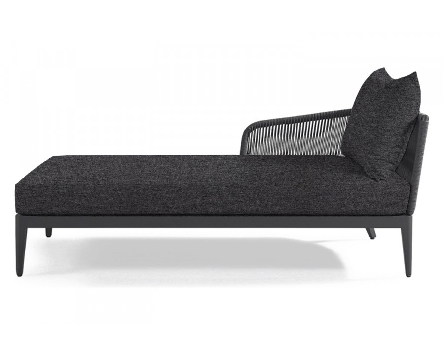 Harbour Hamilton Chaise Left - Aluminum Asteroid, Lisos Grafito