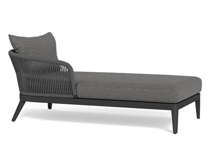 Harbour Hamilton Chaise Left - Aluminum Asteroid, Lisos Grafito