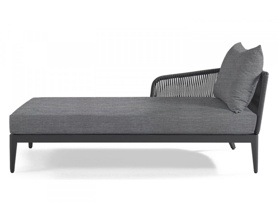 Harbour Hamilton Chaise Left - Aluminum Asteroid, Lisos Piedra