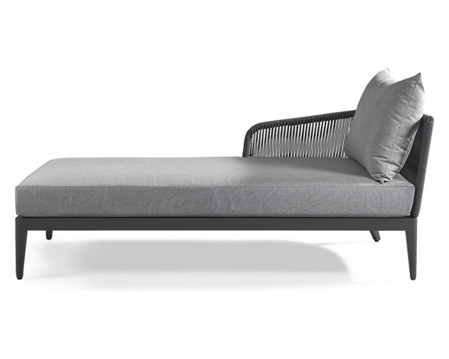 Harbour Hamilton Chaise Left - Aluminum Asteroid, Cast Slate