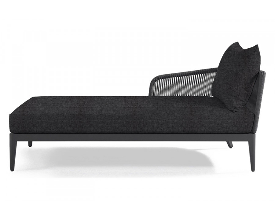 Harbour Hamilton Chaise Left - Aluminum Asteroid, Copacabana Midnight