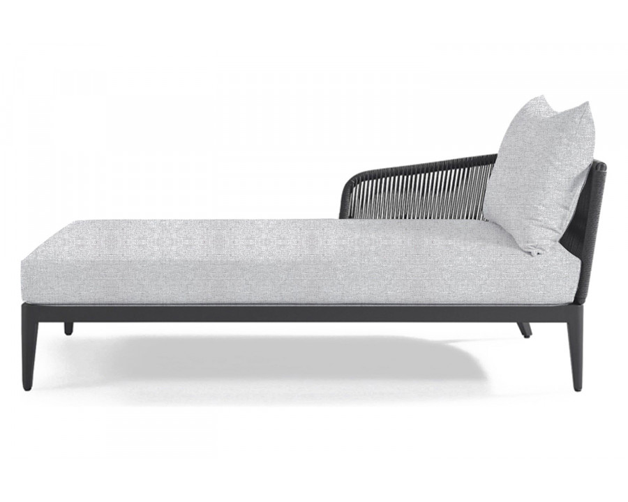 Harbour Hamilton Chaise Left - Aluminum Asteroid, Copacabana Sand