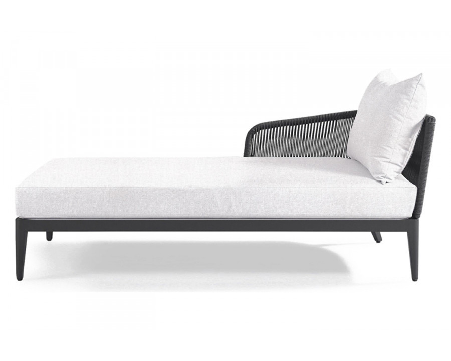 Harbour Hamilton Chaise Left - Aluminum Asteroid, Panama Blanco