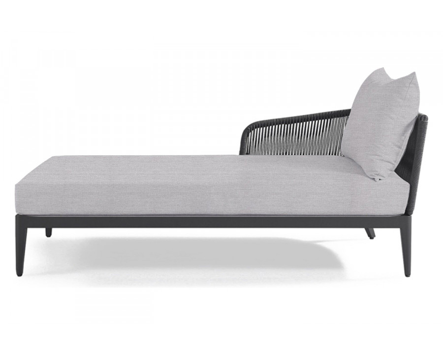 Harbour Hamilton Chaise Left - Aluminum Asteroid, Panama Cloud