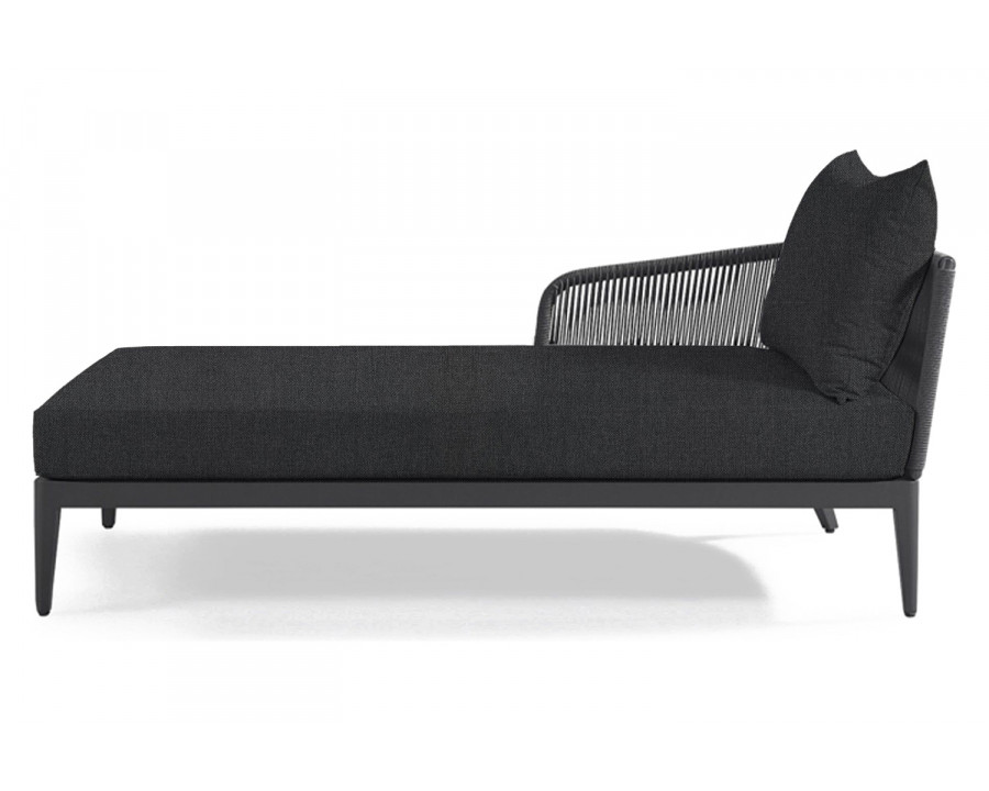 Harbour Hamilton Chaise Left - Aluminum Asteroid, Panama Grafito