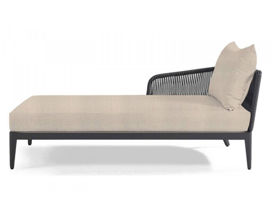 Harbour Hamilton Chaise Left - Aluminum Asteroid, Riviera Sand