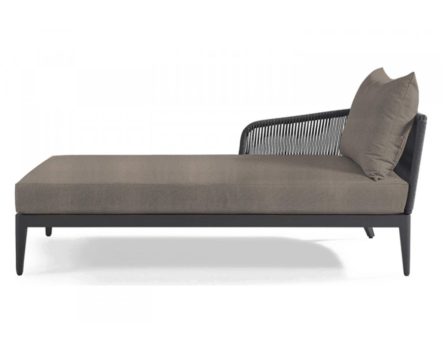 Harbour Hamilton Chaise Left - Aluminum Asteroid, Riviera Stone