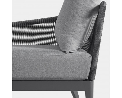 Harbour Hamilton Chaise Left - Aluminum Asteroid, Siesta Indigo, Rope Dark Gray