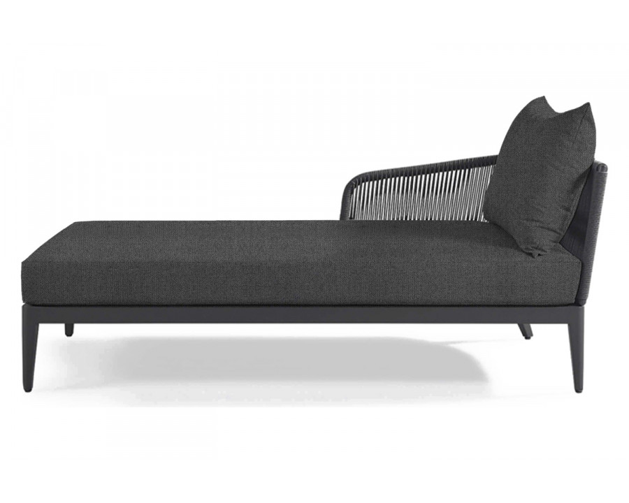 Harbour Hamilton Chaise Left - Aluminum Asteroid, Siesta Slate