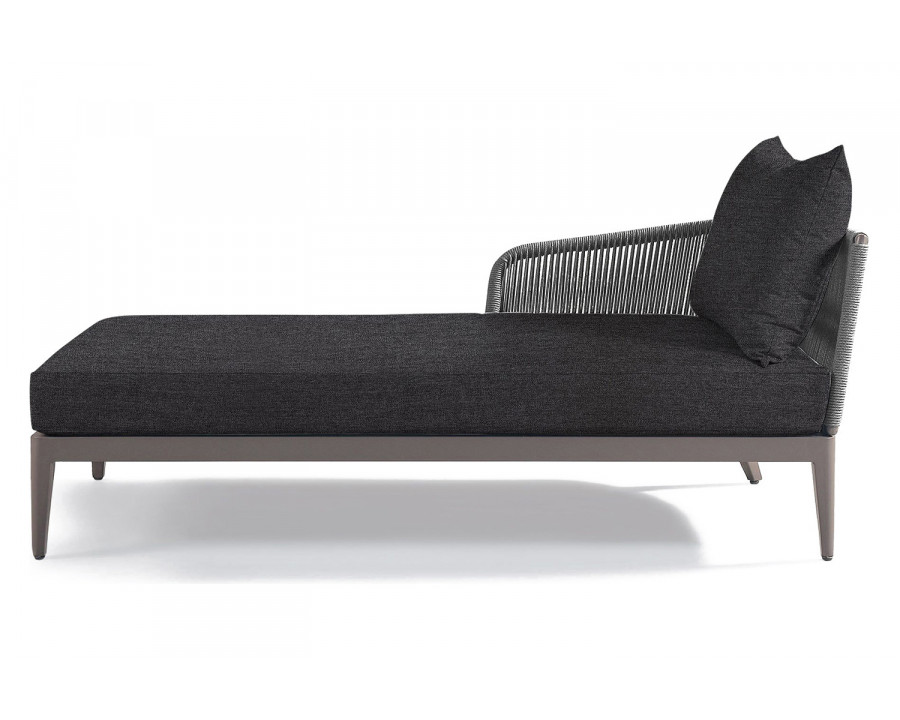 Harbour Hamilton Chaise Left - Aluminum Taupe, Lisos Grafito