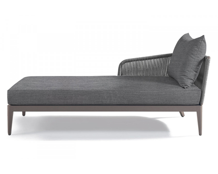 Harbour Hamilton Chaise Left - Aluminum Taupe, Lisos Piedra