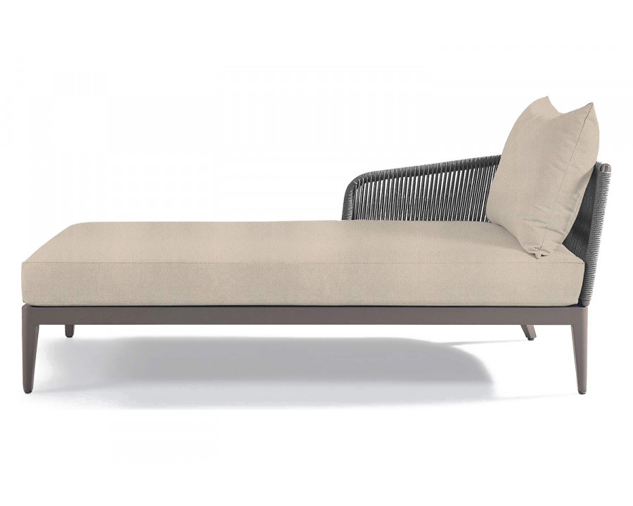 Harbour Hamilton Chaise Left - Aluminum Taupe, Riviera Sand