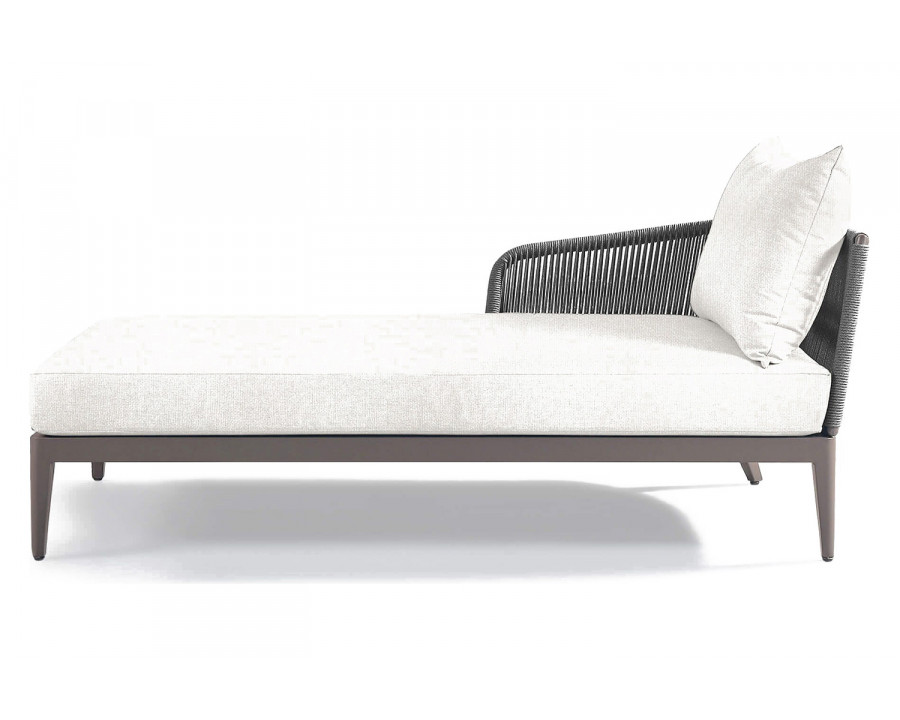 Harbour Hamilton Chaise Left - Aluminum Taupe, Siesta Ivory