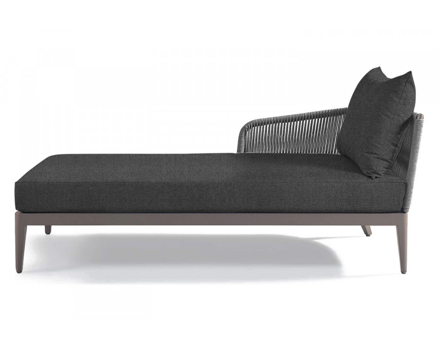 Harbour Hamilton Chaise Left - Aluminum Taupe, Siesta Slate