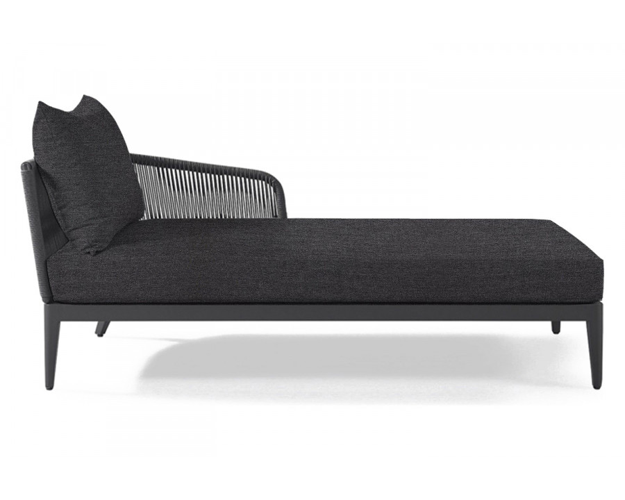 Harbour Hamilton Chaise Right - Aluminum Asteroid, Lisos Grafito