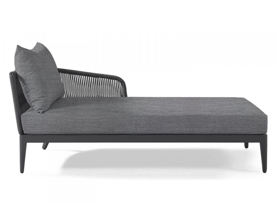 Harbour Hamilton Chaise Right - Aluminum Asteroid, Lisos Piedra