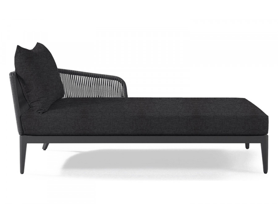 Harbour Hamilton Chaise Right - Aluminum Asteroid, Copacabana Midnight